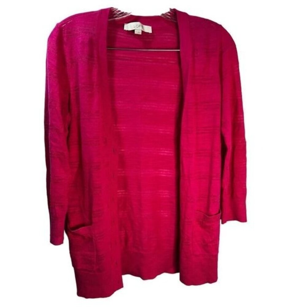 LOFT Women's‎ Fine Knit Open Cardigan Small NEW